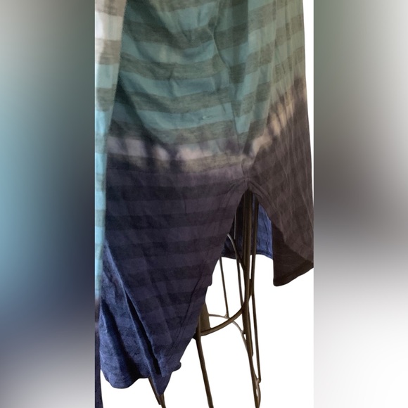 Peach Love California Multicolor Striped long sleeve Sleep Shirt - Picture 3 of 4